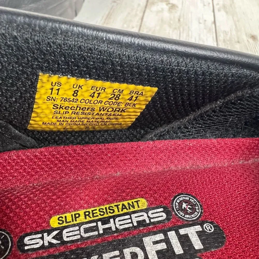 Skechers leather slip resist work shoes / Womens 11_9